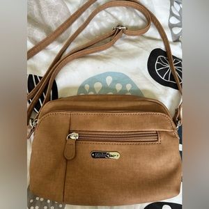 Vegan Leather Crossbody Bag Adjustable Shoulder Strap